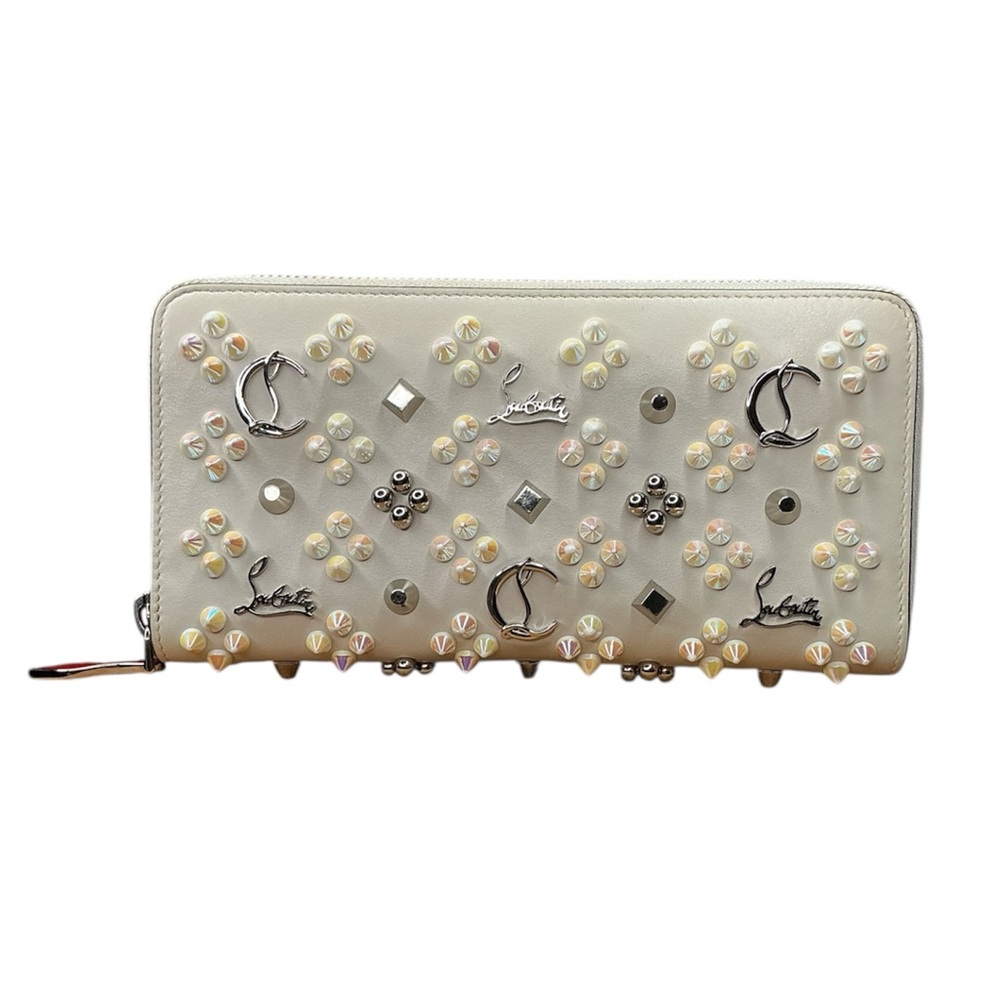 Christian Louboutin Ivory Loubinthesky Panettone Zip Around Long Wallet